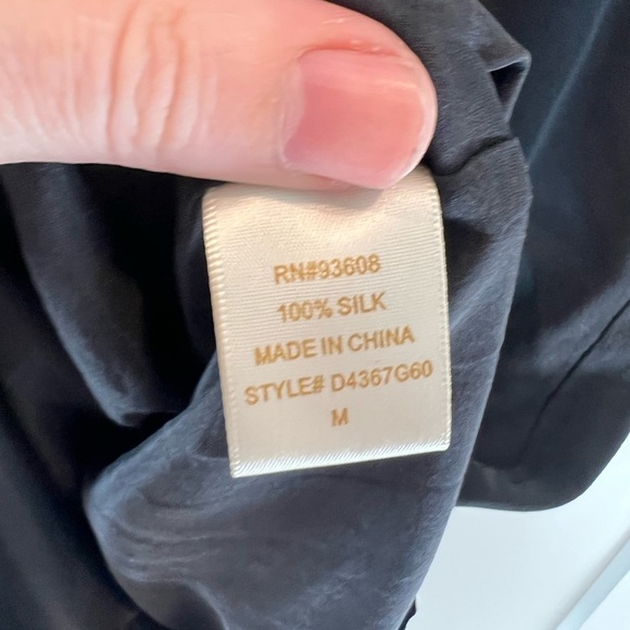 Matty M 100% Silk Lined Dress Studded Rivets Ruching. Size Medium. Black. - Picture 14 of 15